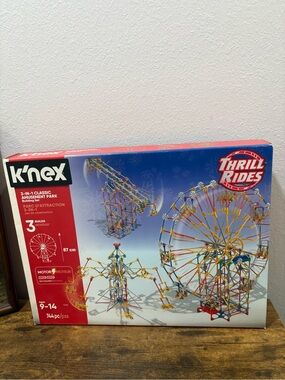 K”nex Thrill Rides 3 in 1 Classic Amusement Park Building Set Ages 9 - 14 New